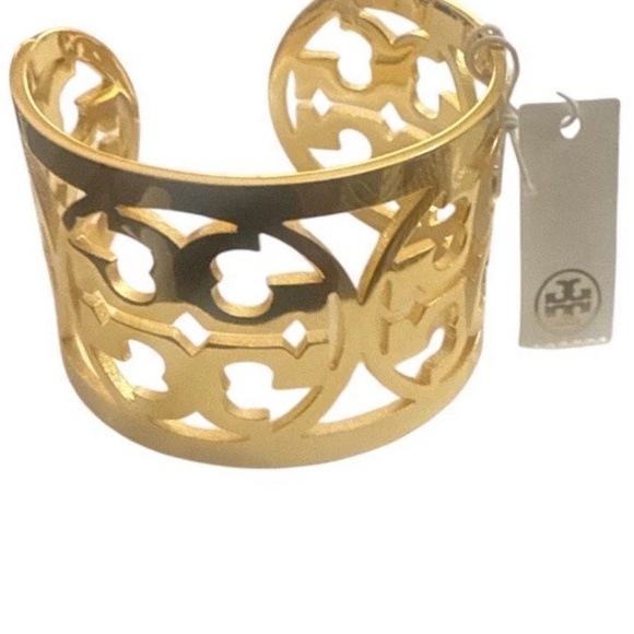 Tory Burch Gold Cutout Cuff Bracelet - Picture 4 of 4